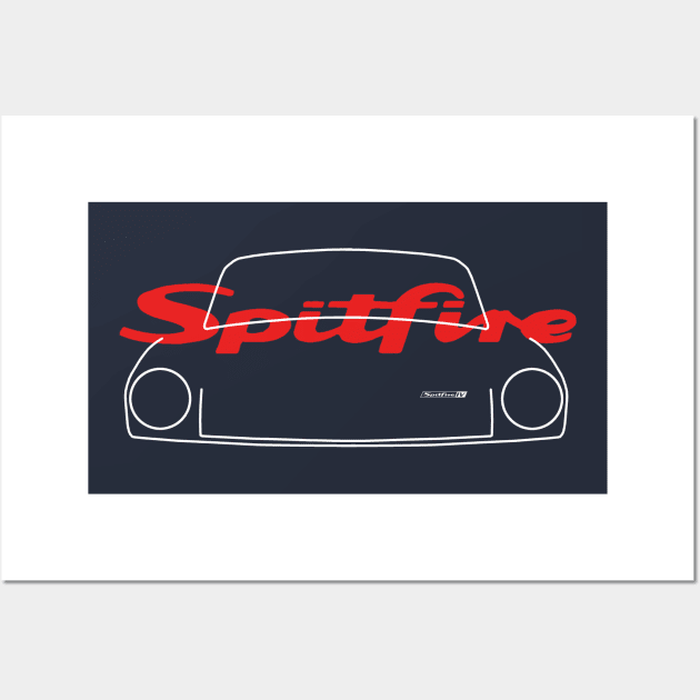 Triumph Spitfire classic 1970s British car front and emblem Wall Art by soitwouldseem